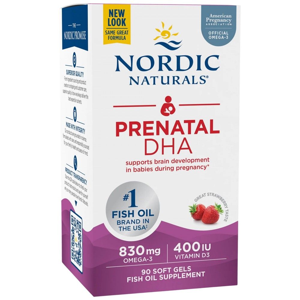 Пренатална DHA 830 mg | С 400 IU D3 - 90 дъвчащи гел капсули
