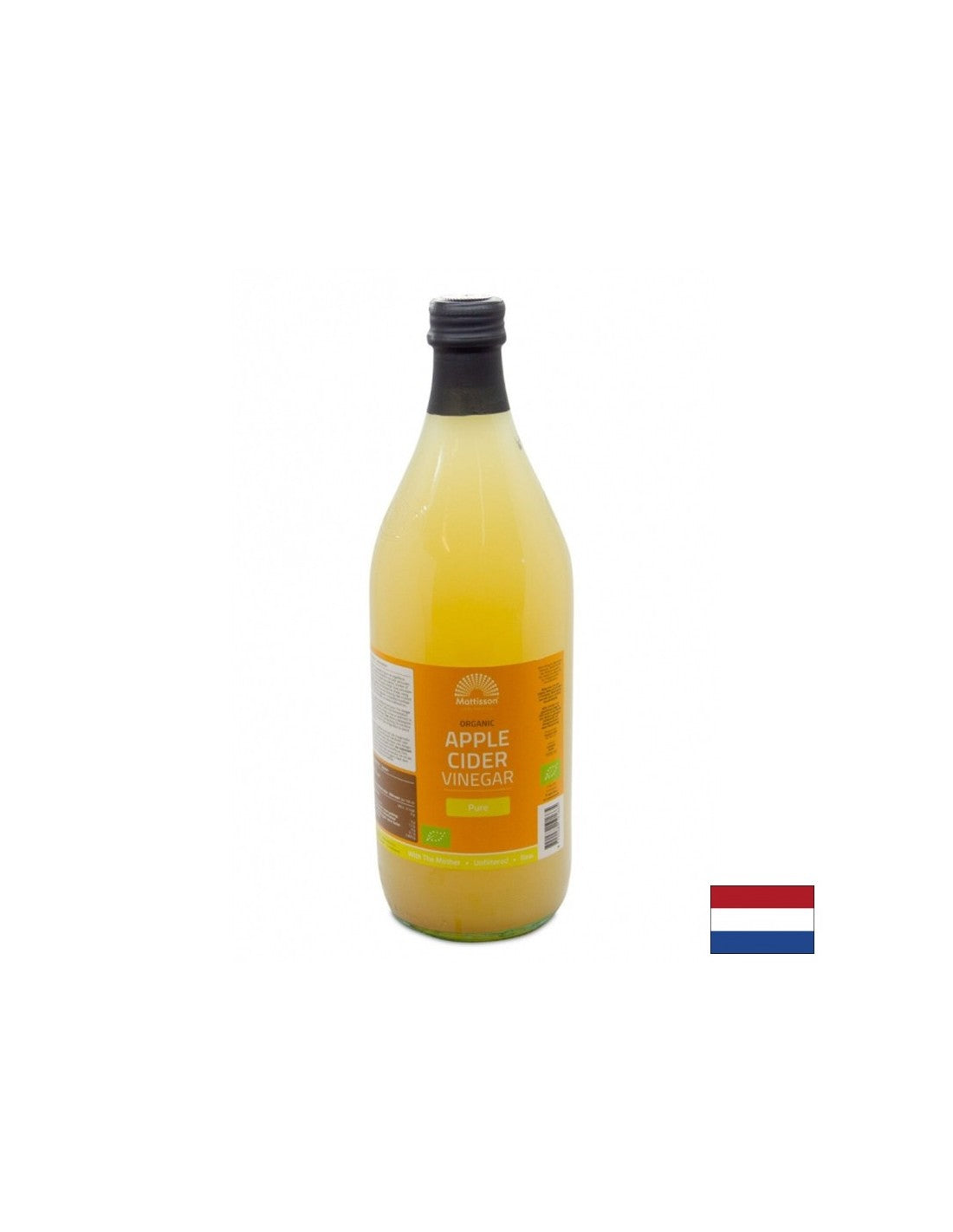 Ябълков оцет - нефилтриран, органичен, 1 L