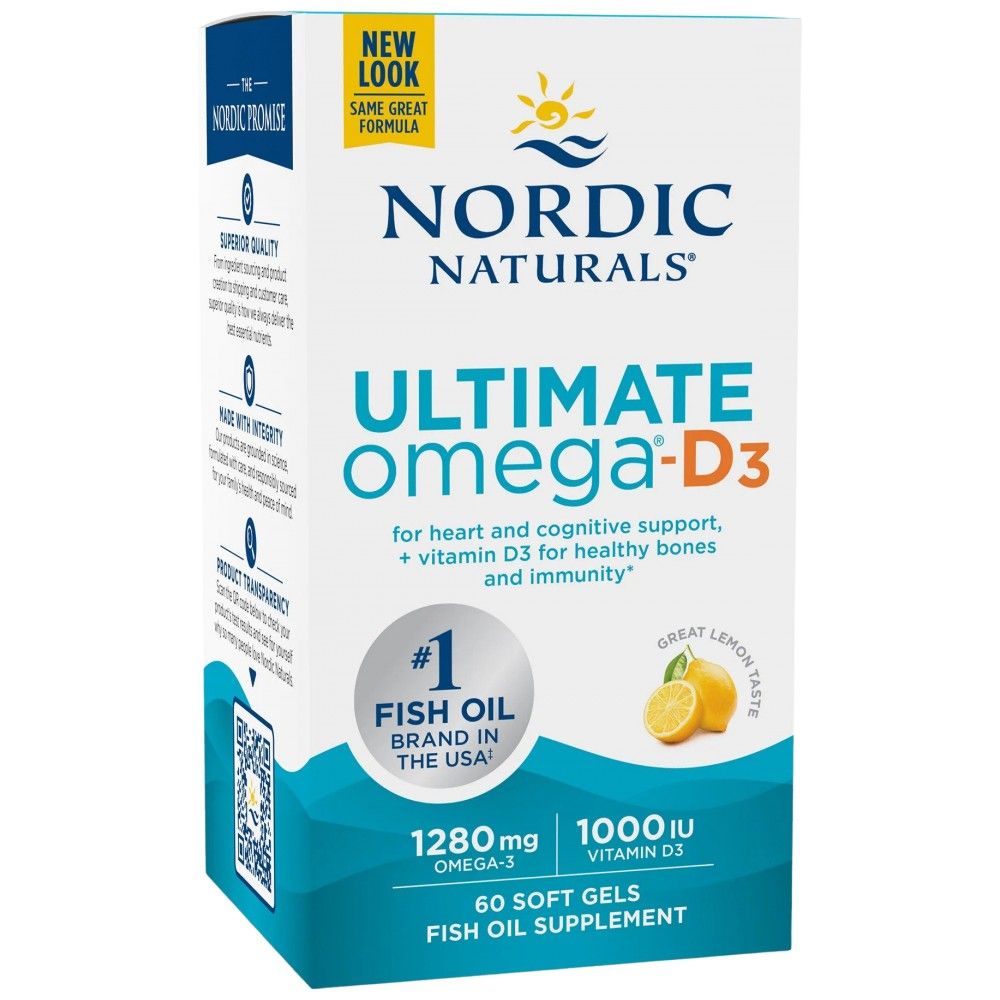 Ultimate Omega -D3 1280 mg - 60 гел капсули