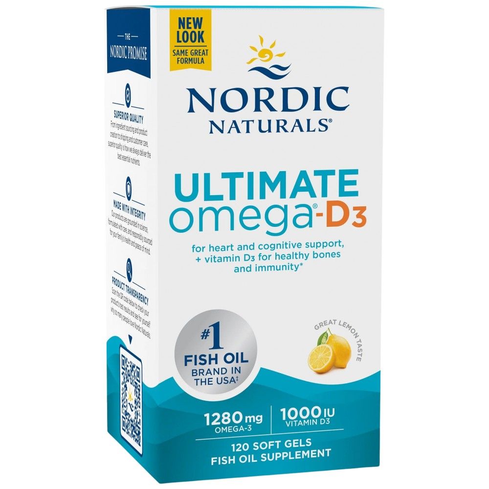 Ultimate Omega -D3 1280 mg - 120 гел капсули
