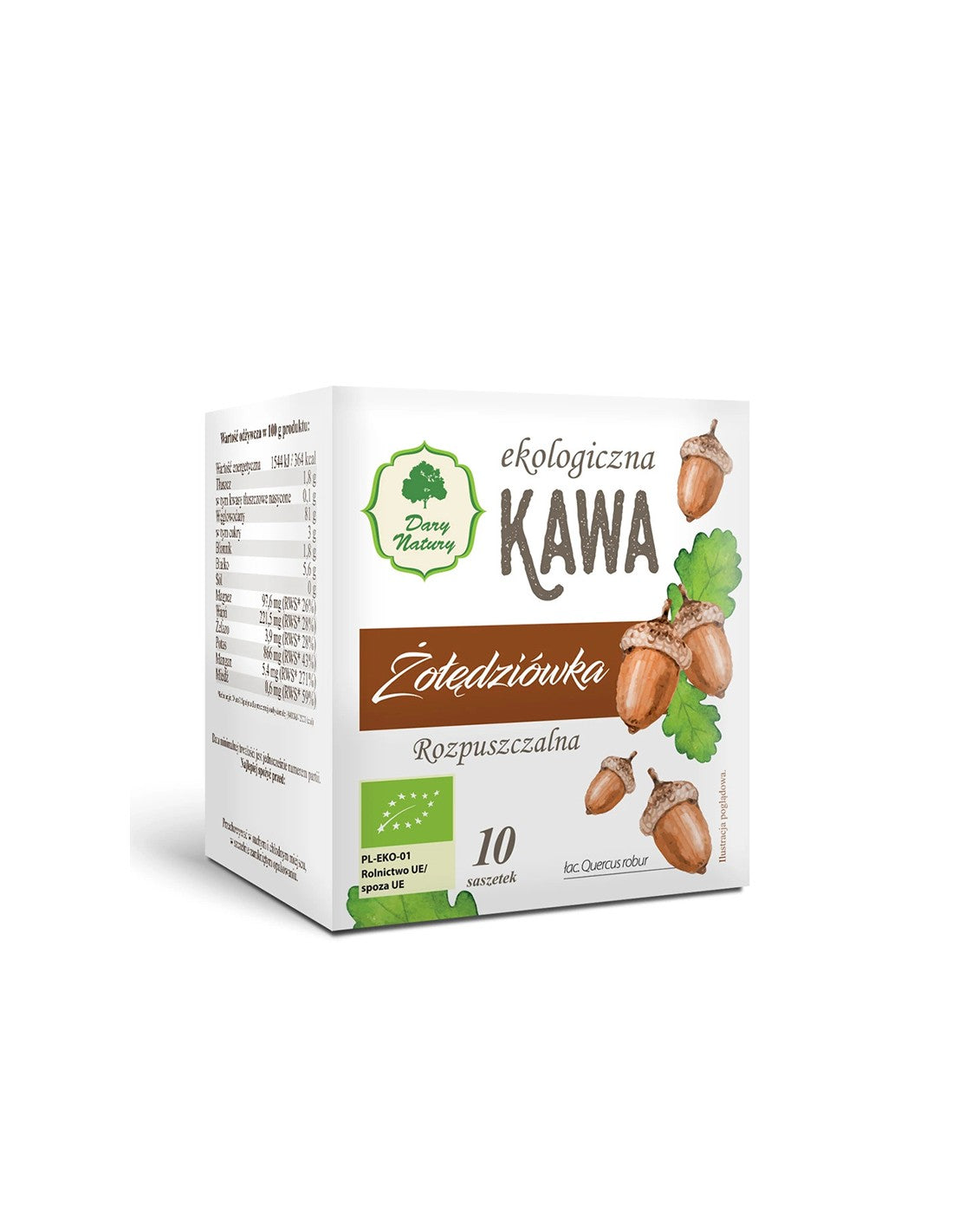 Разтворимо кафе Acorn and Spice, 10 индивидуално опаковани дози <tc>Dary Natury</tc>