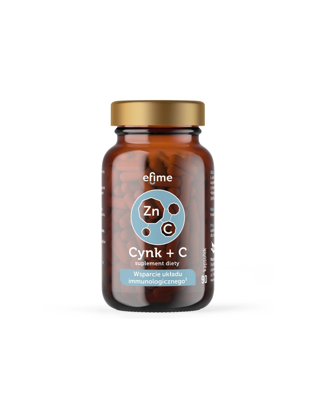Имунитет - цинк 10 mg + витамин С 300 mg Efime x 90 капсули