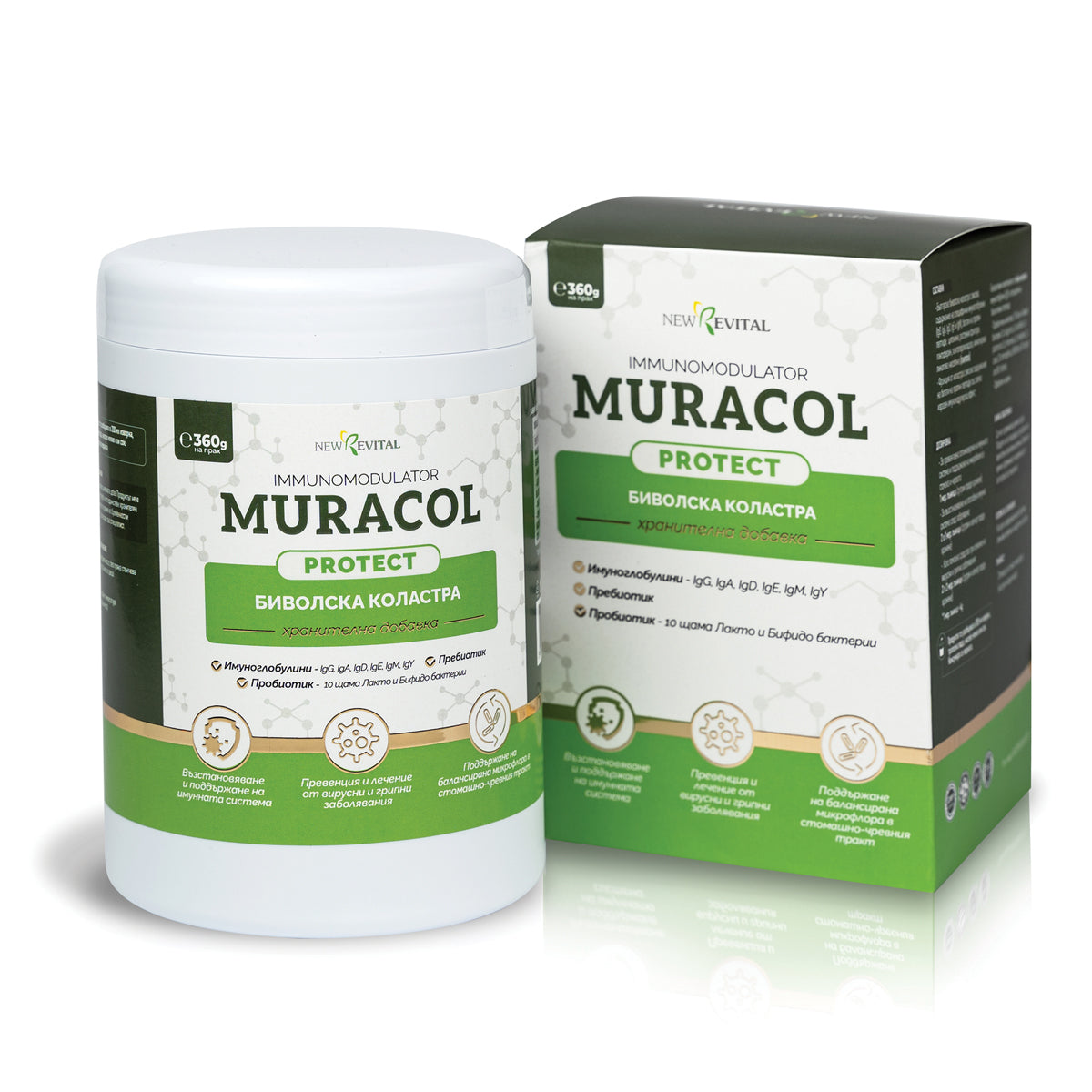 100% липозомна коластра от биволи 360 г <tc>Muracol</tc> Защита | ХАЛАЛ