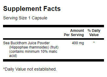 Full Spectrum Sea Buckthorn 400 mg - 60 capsules - Nutra Best Europe