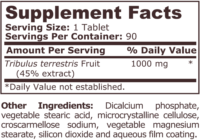 Pure Nutrition - TRIBULUS TERRESTRIS 1000 МГ - 90 Таблетки - Feel You