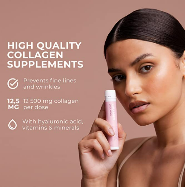 Fish Collagen Deluxe® 12,500 mg with Hyaluronic Acid 75 mg 30 x 25ml - Nutra Best Europe