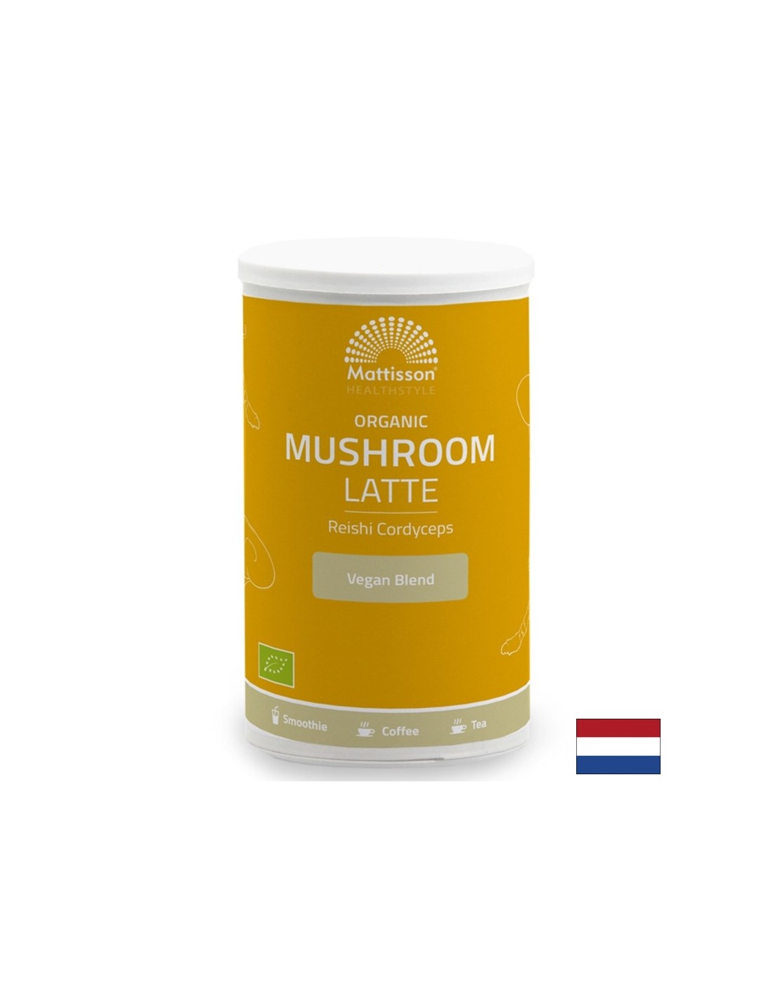 Latte с Reishi и Cordyceps Bio (ароматизиран с какао и канела), 160 g