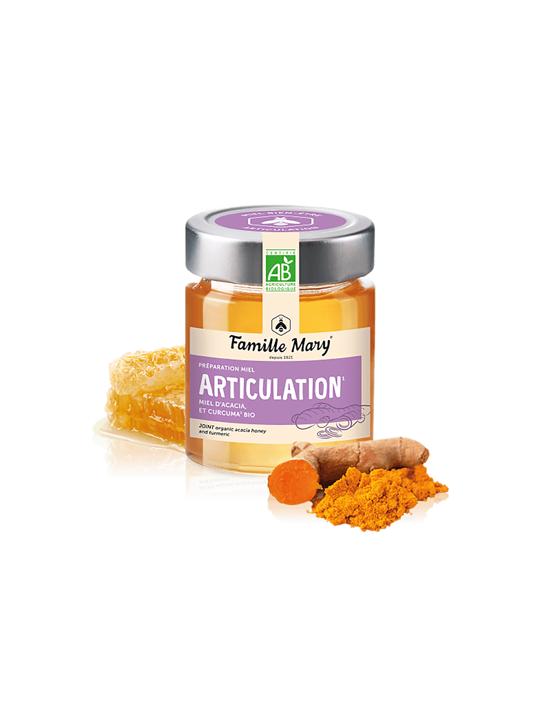 Пчелна акация мед + органична куркума, 170 g