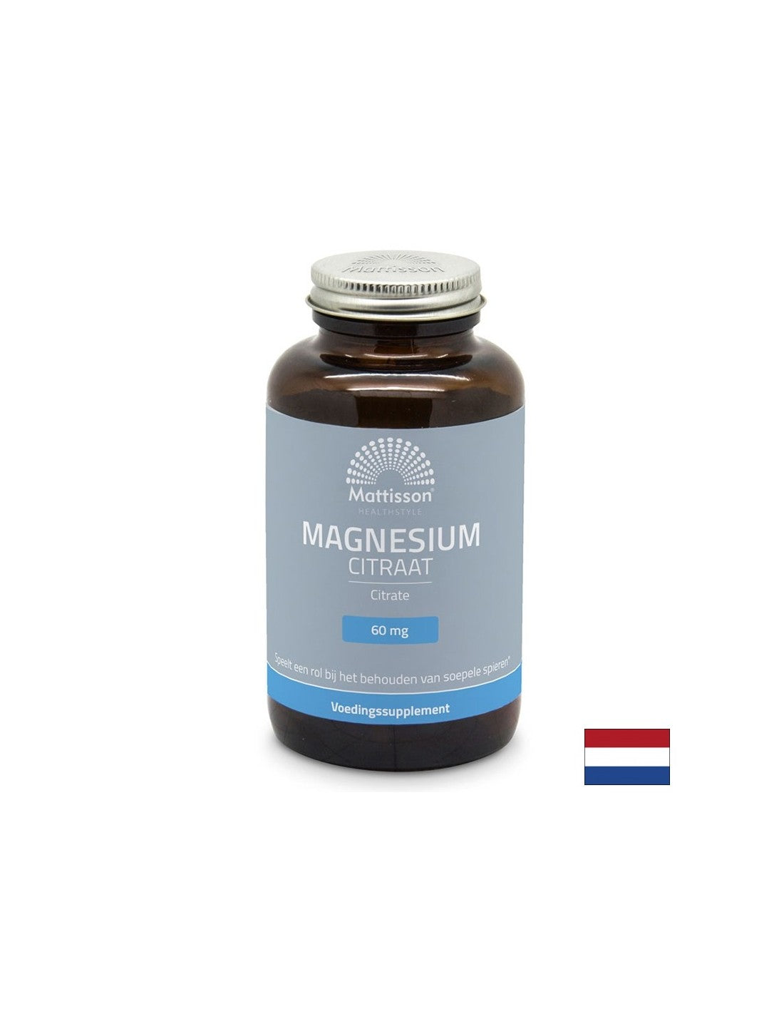 Сърдечна, нервна и мускулна функция - Магнезий (цитрат), 180 капсули <tc>Mattisson Healthstyle</tc>