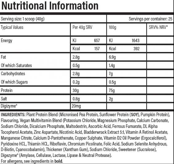 Веган протеин | Формула на растителна основа - 2000 грама
