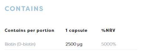 Биотин 2500 MCG - 60 капсули