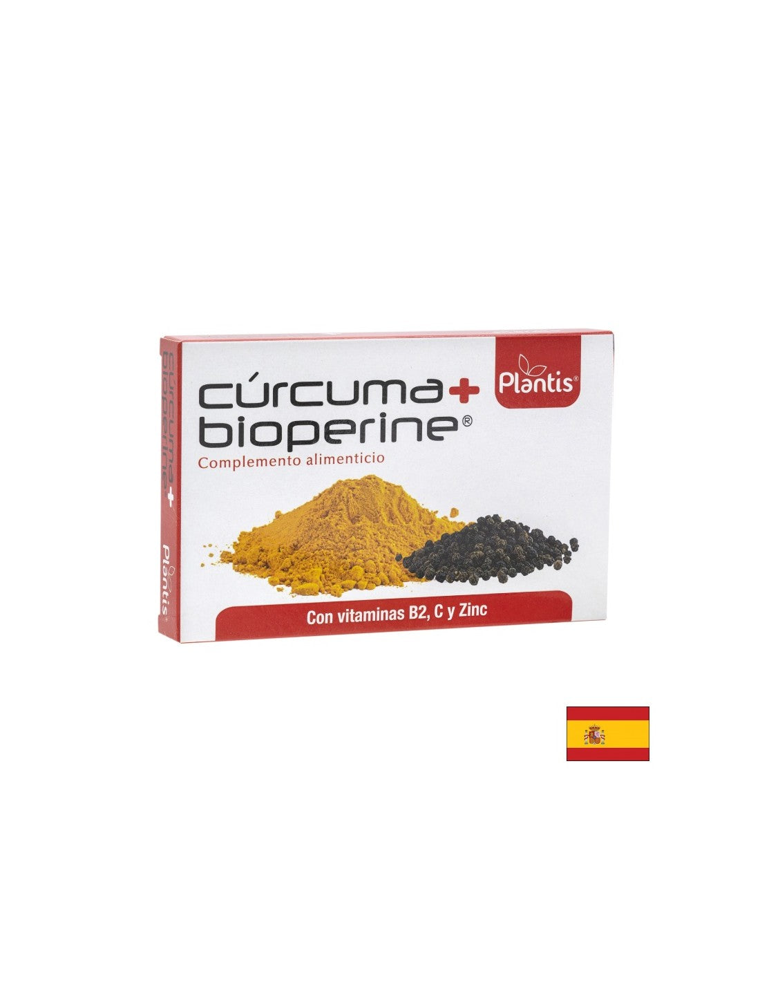 Куркума + биоперин (с витамини В2 и С и цинк) - Cúrcuma + Bioperine Plantis®, 60 капсули