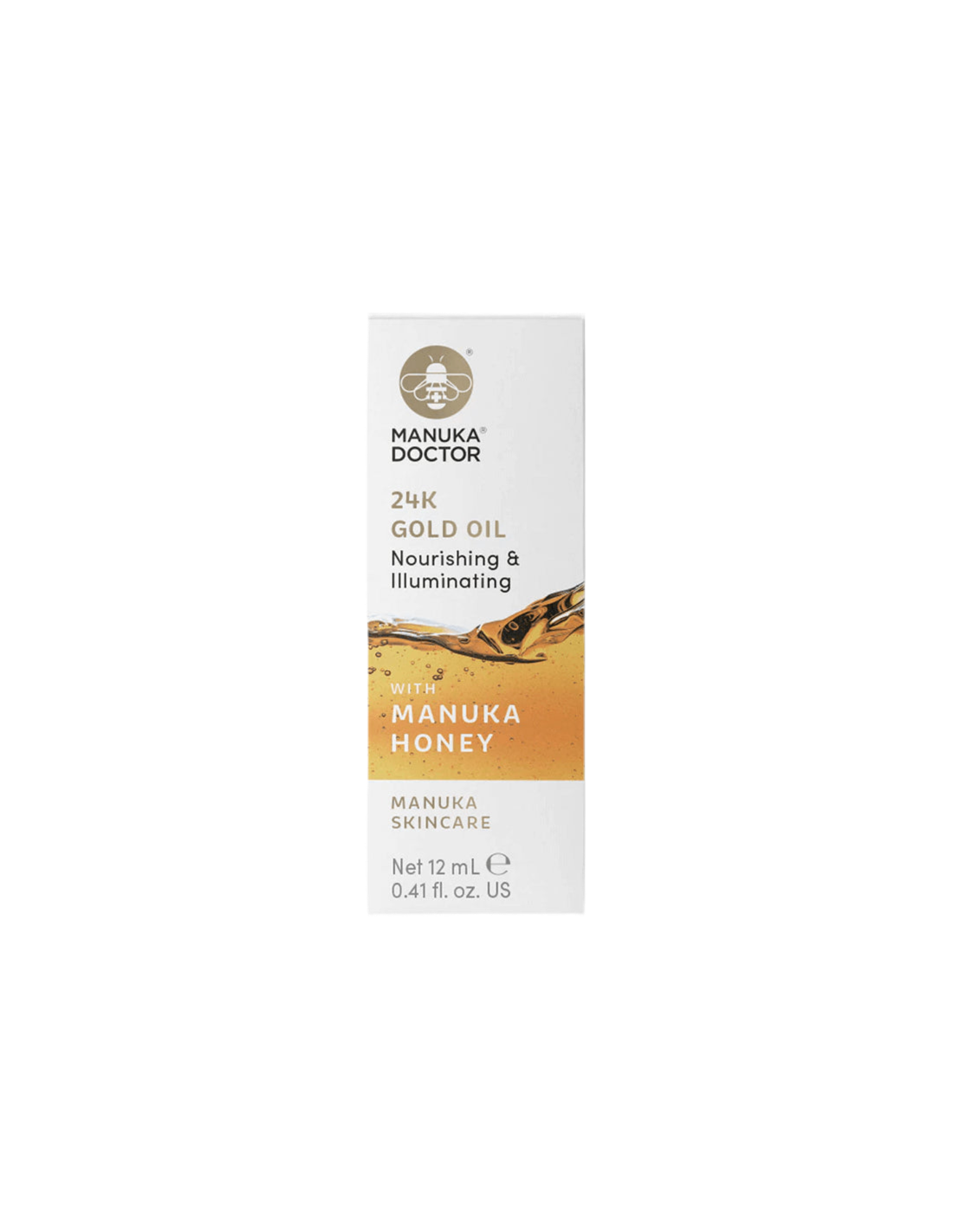 24K златно масло с мед Manuka - масло за лице с 24K злато и мед Manuka, 12 ml