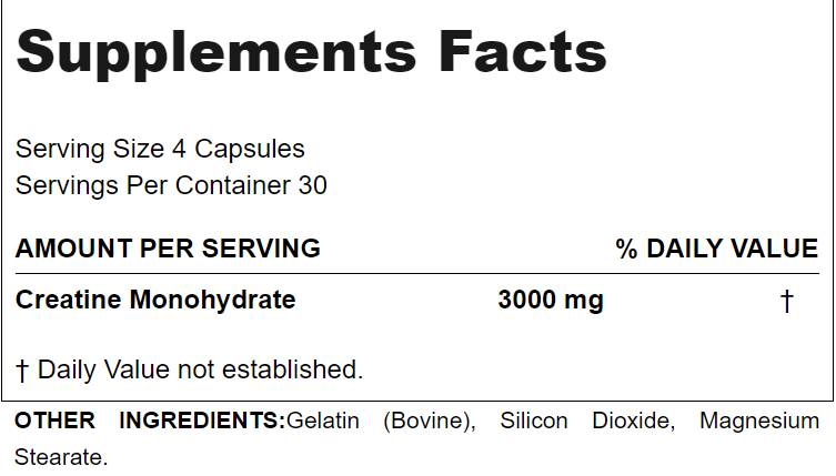 Креатин 3000 капачки - 120 капсули