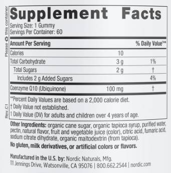 Coq10 gummies 100 mg - 60 gummies