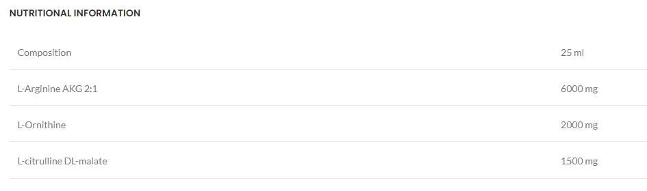 AAKG изстрел 6000 mg - 20 x 25 ml