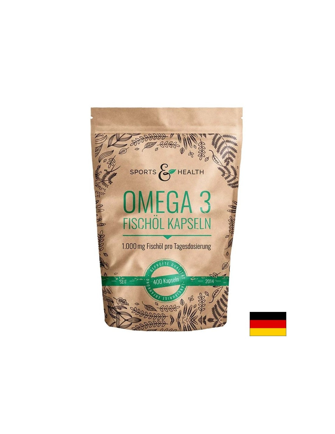 Когнитивна и сърдечна функция - омега -3, 350 mg (EPA 180 mg / dha 120 mg) x 400 меки капсули