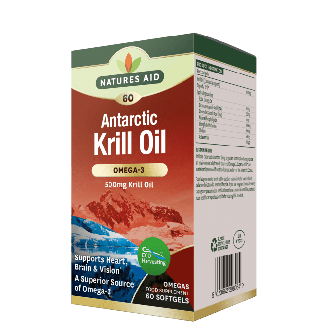 Omega 3 масло от Антарктида Крил (Антарктическа Крил Масло Superba) 500mg 60 меки капсули Naturesaid