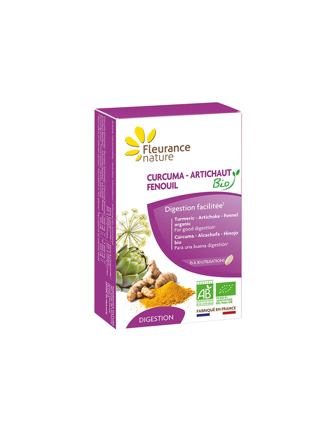 Подкрепа за черния дроб и доброто храносмилане - куркума с артишок и копър, органични, 30 таблетки