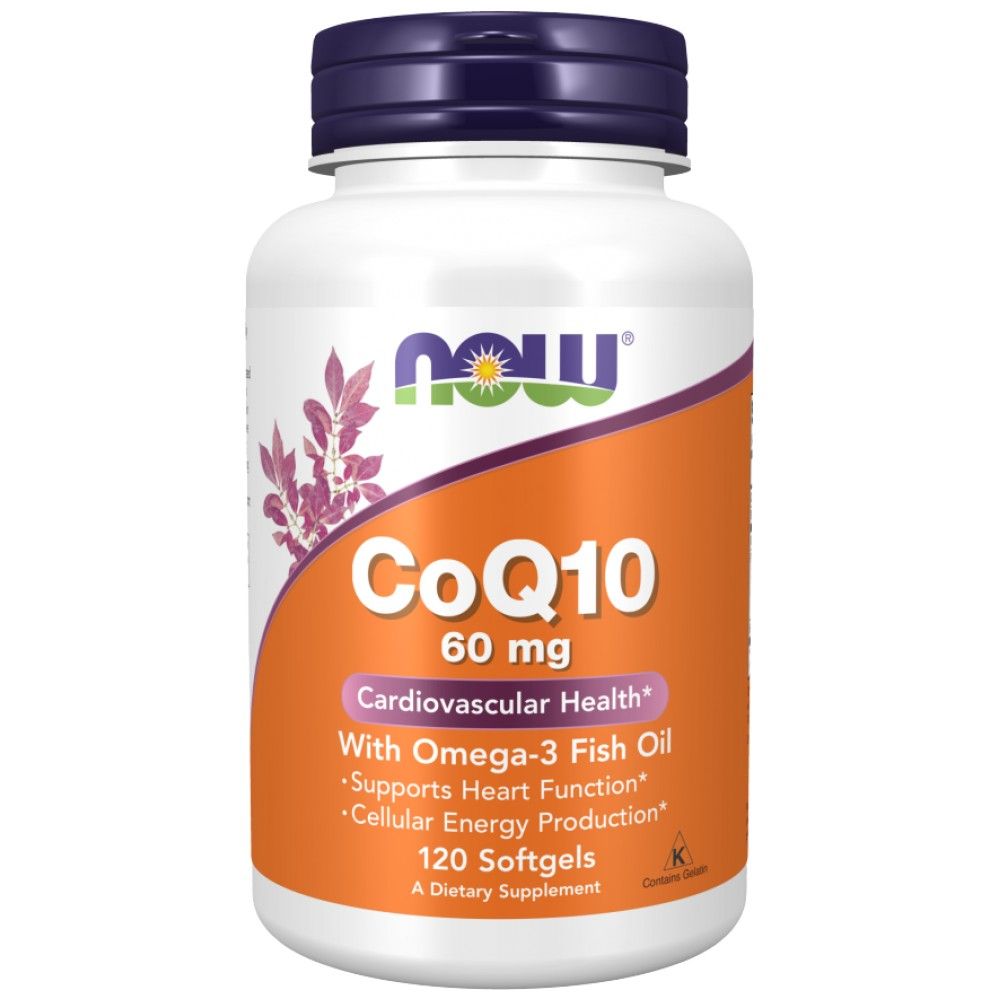 Coq10 60 mg + омега 3 - 120 гел капсули