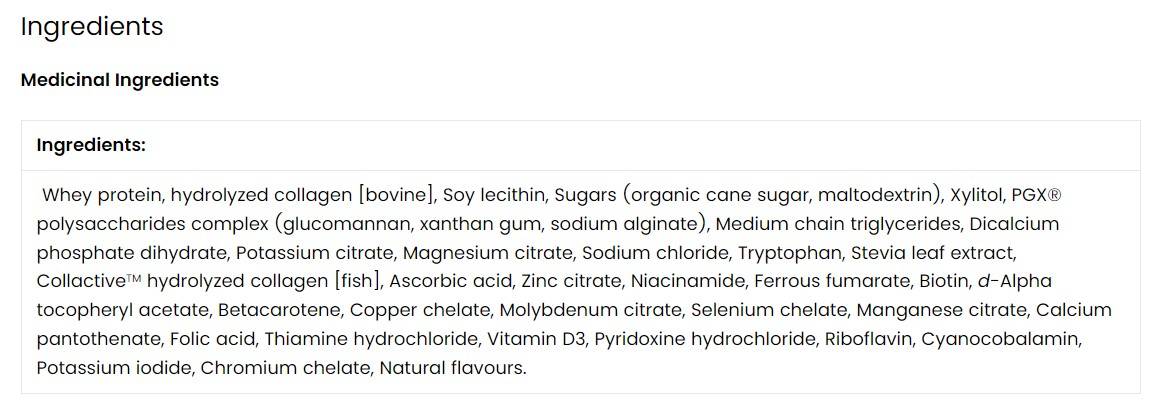 Общ колаген на тялото | Обща подмяна на хранене - 855 грама