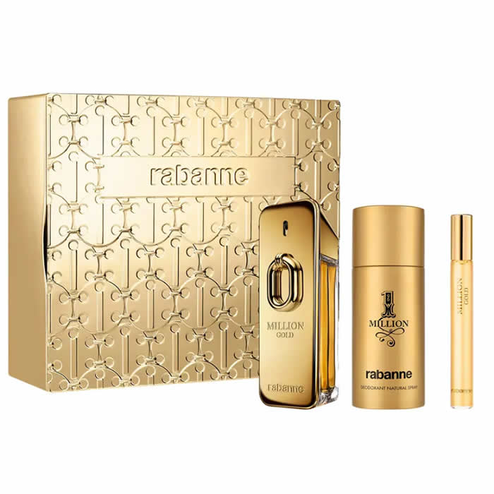 Rabanne Million Gold Eau de Parfum Intense Spray 100ml комплект 3 парчета