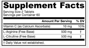 Аргинин -цитрулин поддържа - 120 таблетки