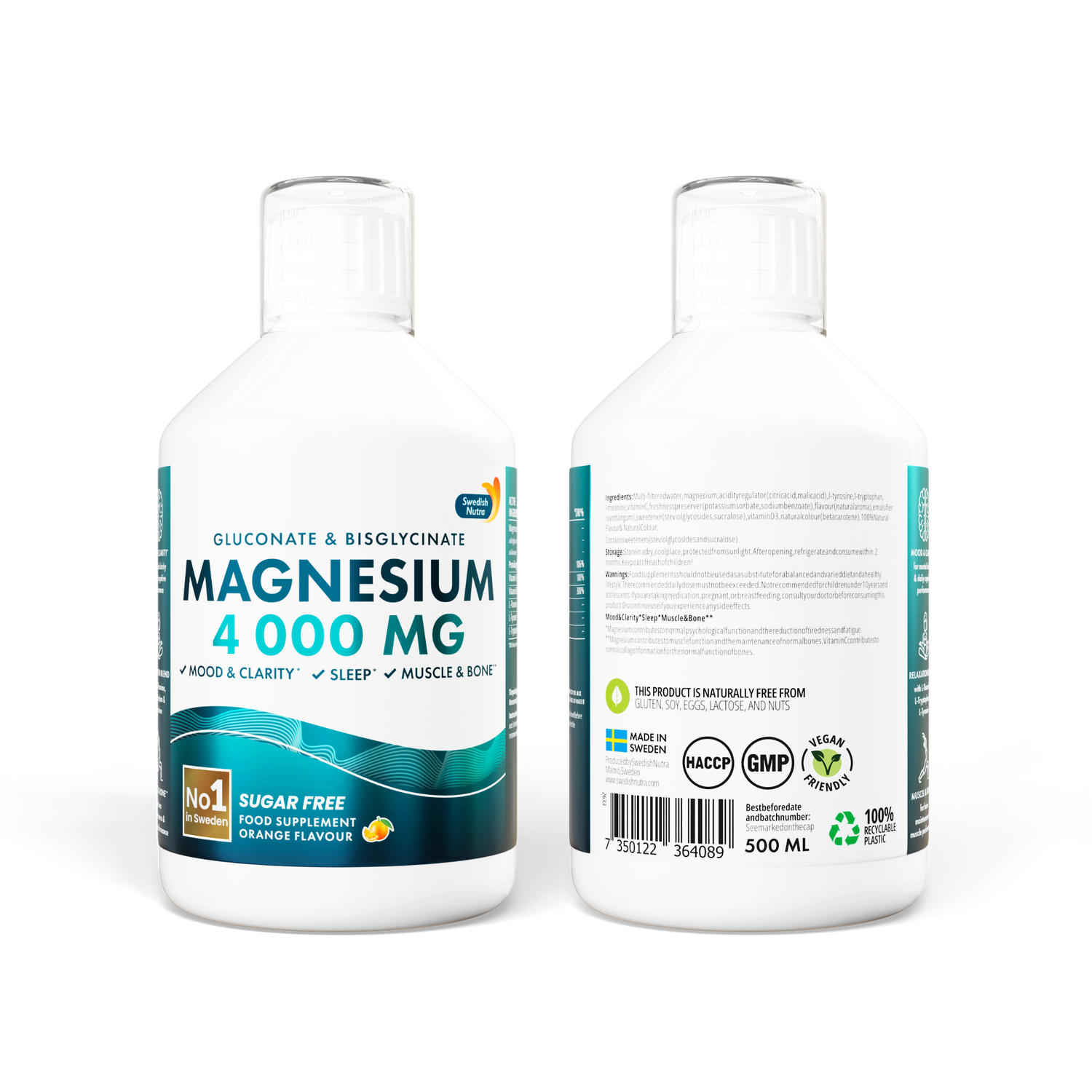 Течен Магнезий 4000 mg 2-в-1 – За фокус, сън и антистрес ефект - Nutra Best Bulgaria