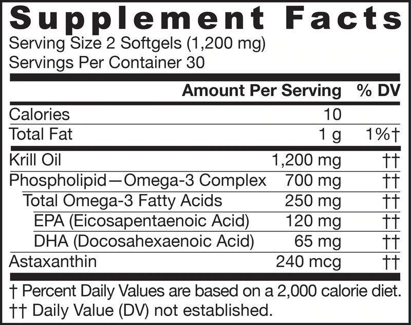 Krill Oil 1200mg - Масло от Крил 60 меки капсули - Feel You