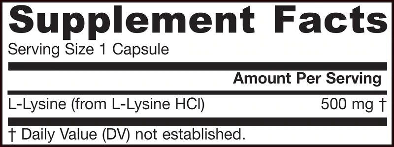 L -Lysine 500 mg - 100 капсули