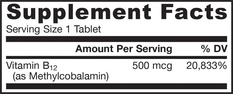 Метил В -12 500 MCG - 100 дъвчащи таблетки