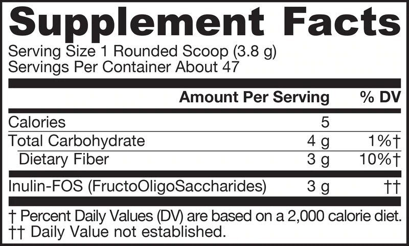 Пребиотичен инулин - Fos - Fructooligosaccharides - 180 грама