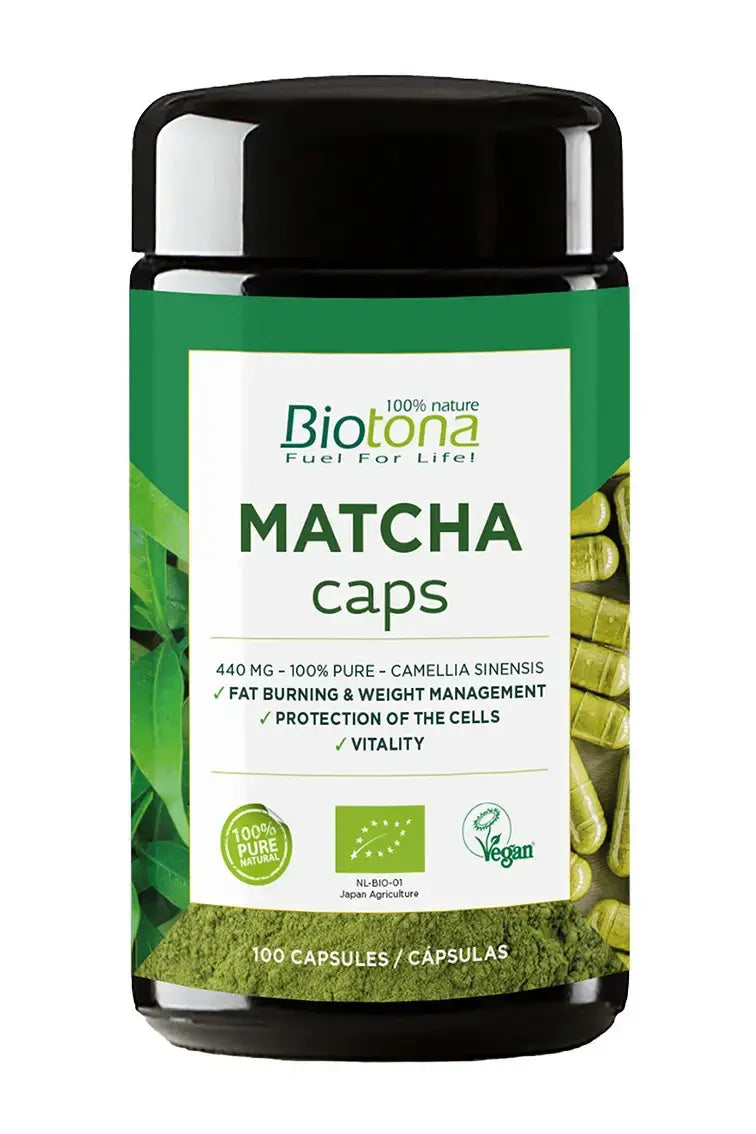 Био чай Матча 440 mg /100 капсули, 50 дози/ <tc>Biotona</tc>