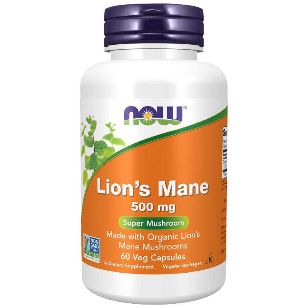 Lion's Mane 500 mg | Изработени с гъби за гривни на органичния лъв - 60 капсули