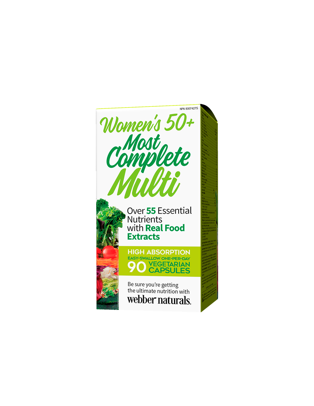 Мултивитамини за жени 50+ - Най-пълният Multi 50+ за жени, 90 V капсули <tc>Webber Naturals</tc>