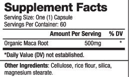 Maca Organic 500 mg / 60 капачки