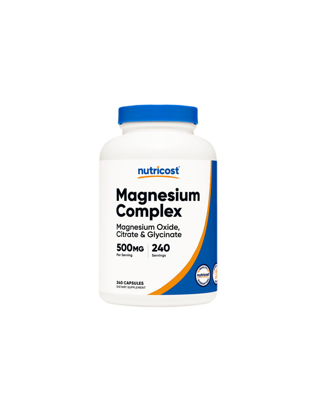 Функция на нервите и мускулите - Магнезиев комплекс, 500 mg x 240 капсули <tc>Nutricost</tc>