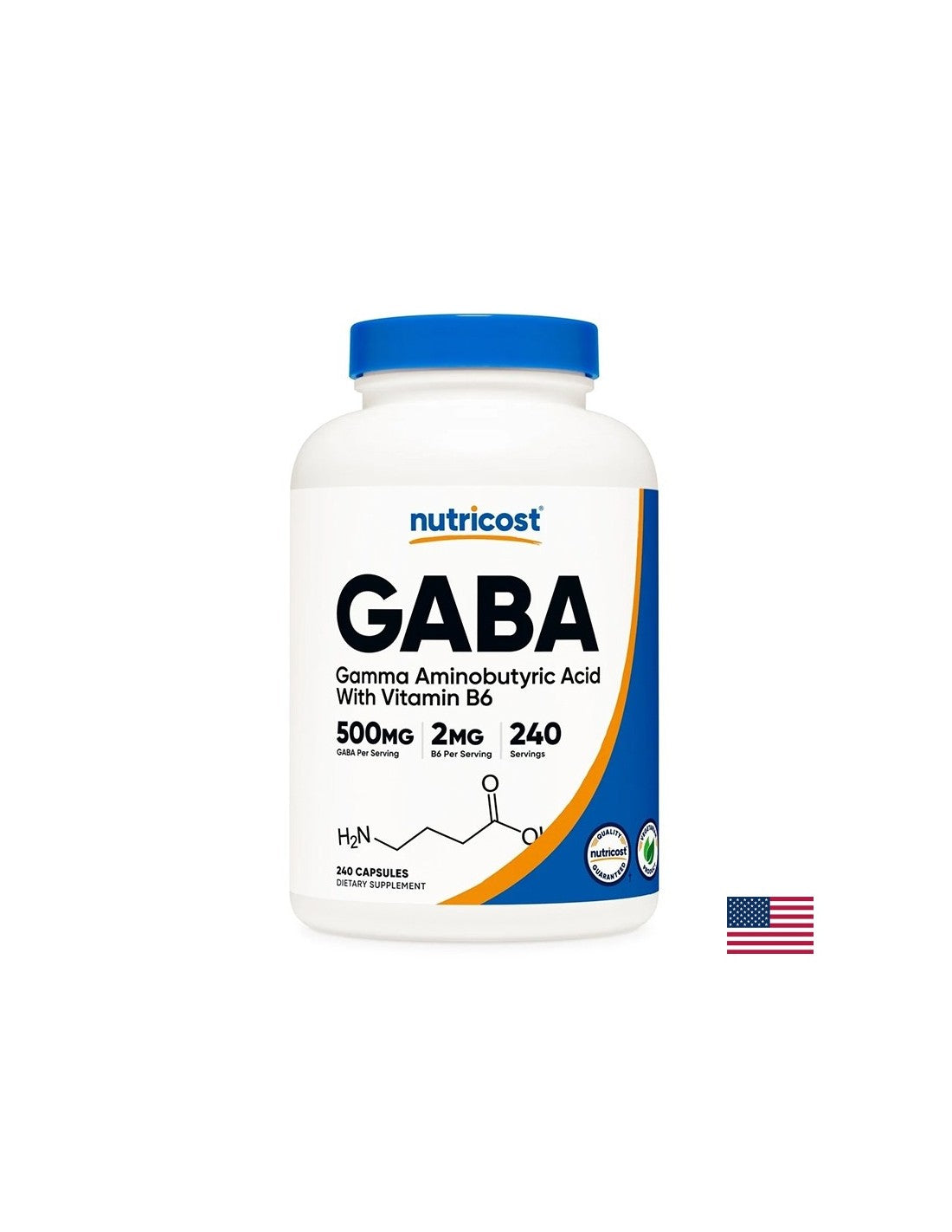 Мозъчна и нервна система - GABA 500 mg + витамин В6 2 mg, 240 капсули