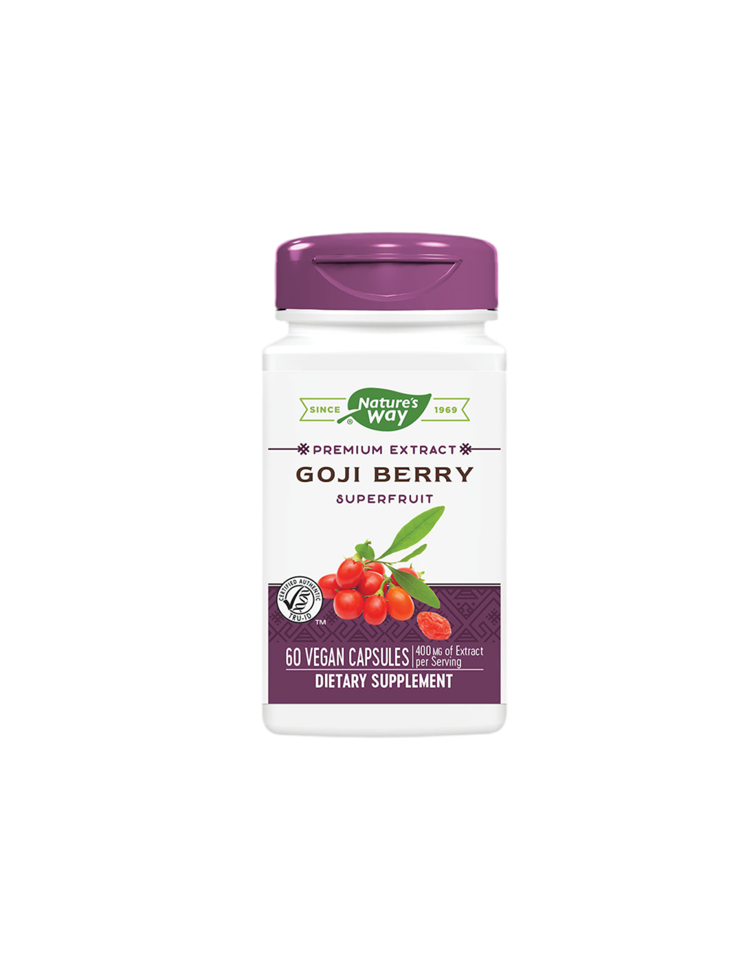 Goji Berry - Premium Extract - Имунитет и жизненост, 500 mg, 60 капсули