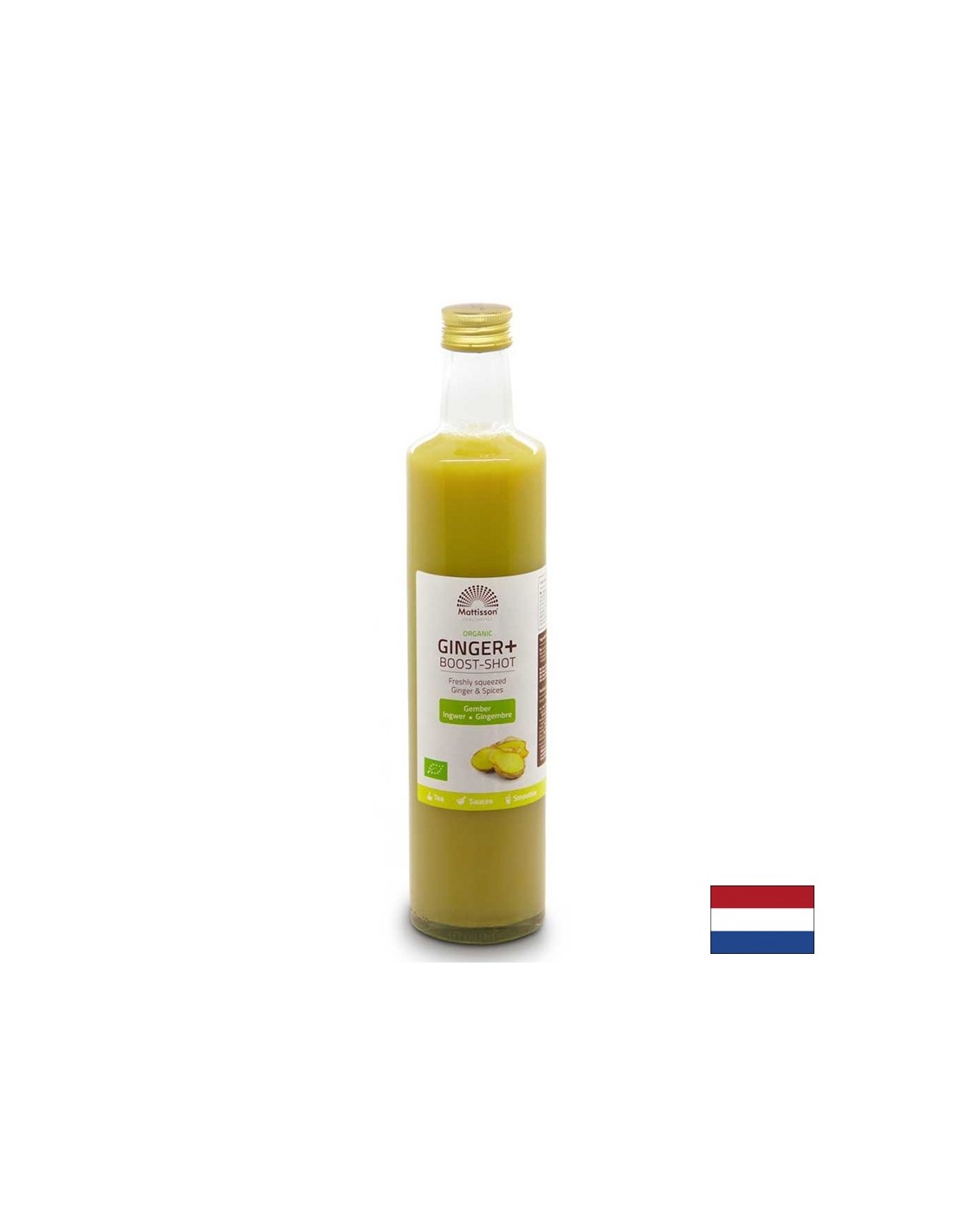 Органичен джинджифил и лимонов сок за кулинарна употреба, 500 ml