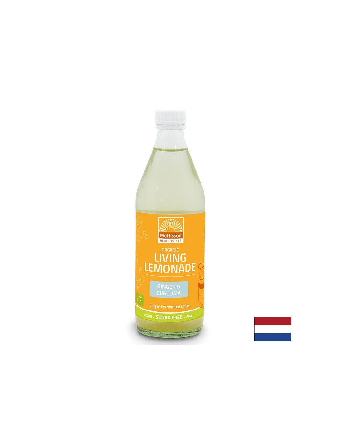 Жива лимонада с биография на джинджифил и куркума, 500 ml