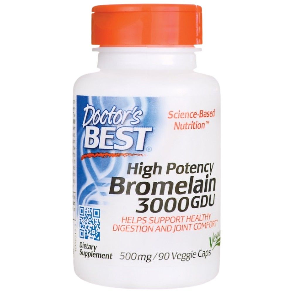 Bromelain 3000 GDU 500 mg | Висока потентност - 90 капсули
