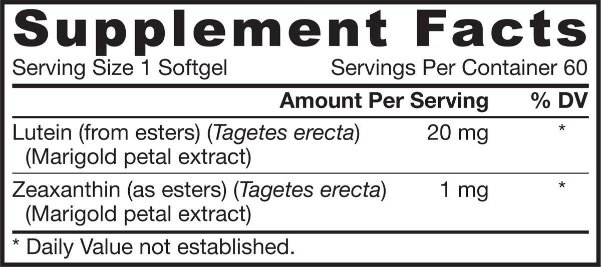 Лутеин 20 mg - 120 Softgels