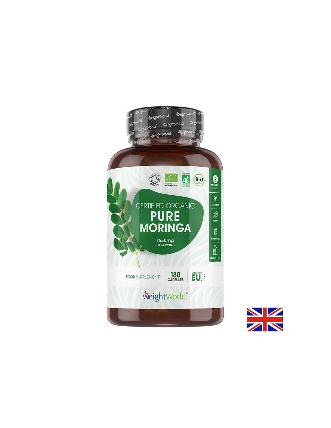 Антиоксидант, регулира кръвната захар - моринга, 550 mg x 180 капсули
