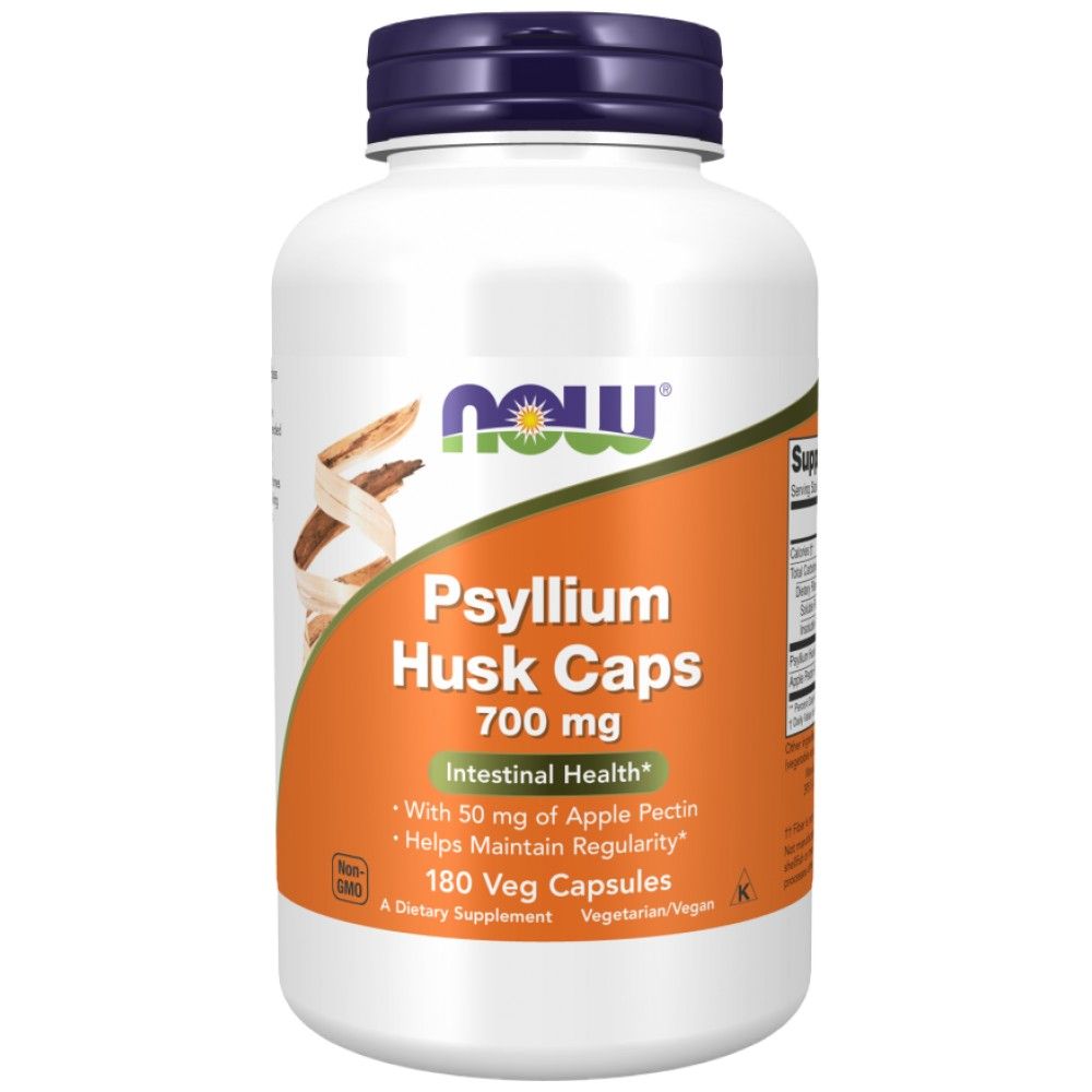 Psyllium Husk 700 mg | С ябълков пектин - 180 капсули