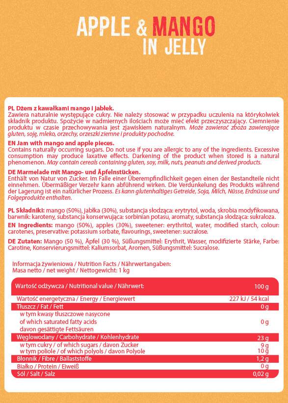 Frulove в желе | Apple & Mango - 1000 грама