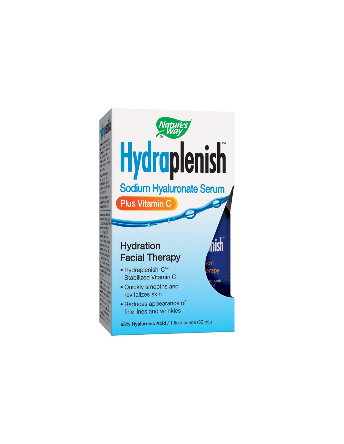 HydraPlenish ™ серум + витамин С (65% хиалуронова киселина) - HydraPlenish ™ натриев хиалуронат серум плюс витамин С, 30 ml