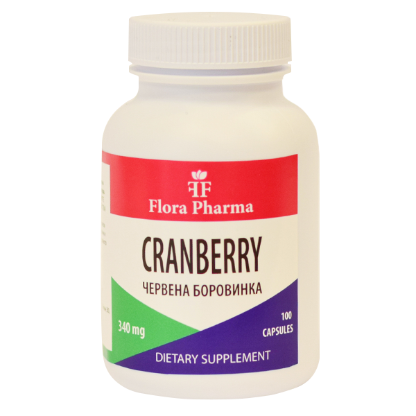 Cranberry 680 mg (Vaccinium vitis idaea) / 100 капсули, 50 дози / флора ферма
