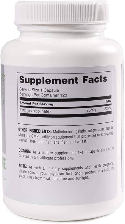 Цинк пиколинит 25 mg 120 капсули