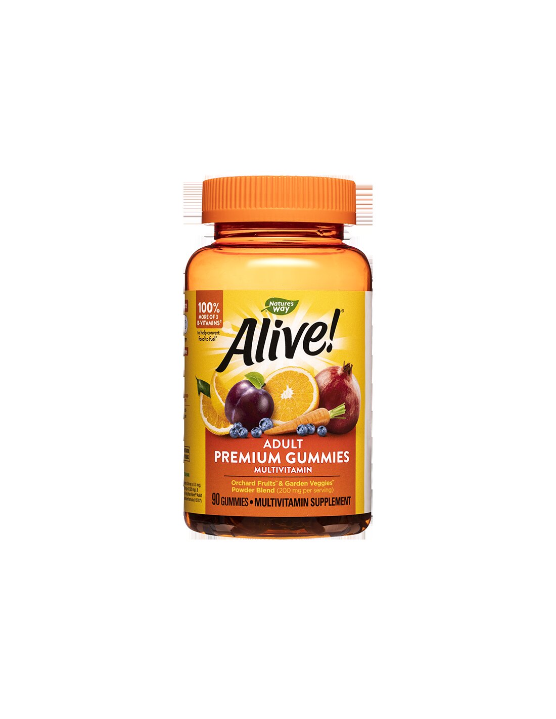 Alive! Adult Premium Gummies Multivitamin / Алайв! Премиум мултивитамини за възрастни, 90 желирани таблетки Nature’s Way - Feel You